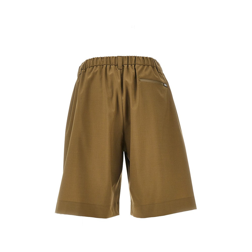Wool-blend bermuda shorts