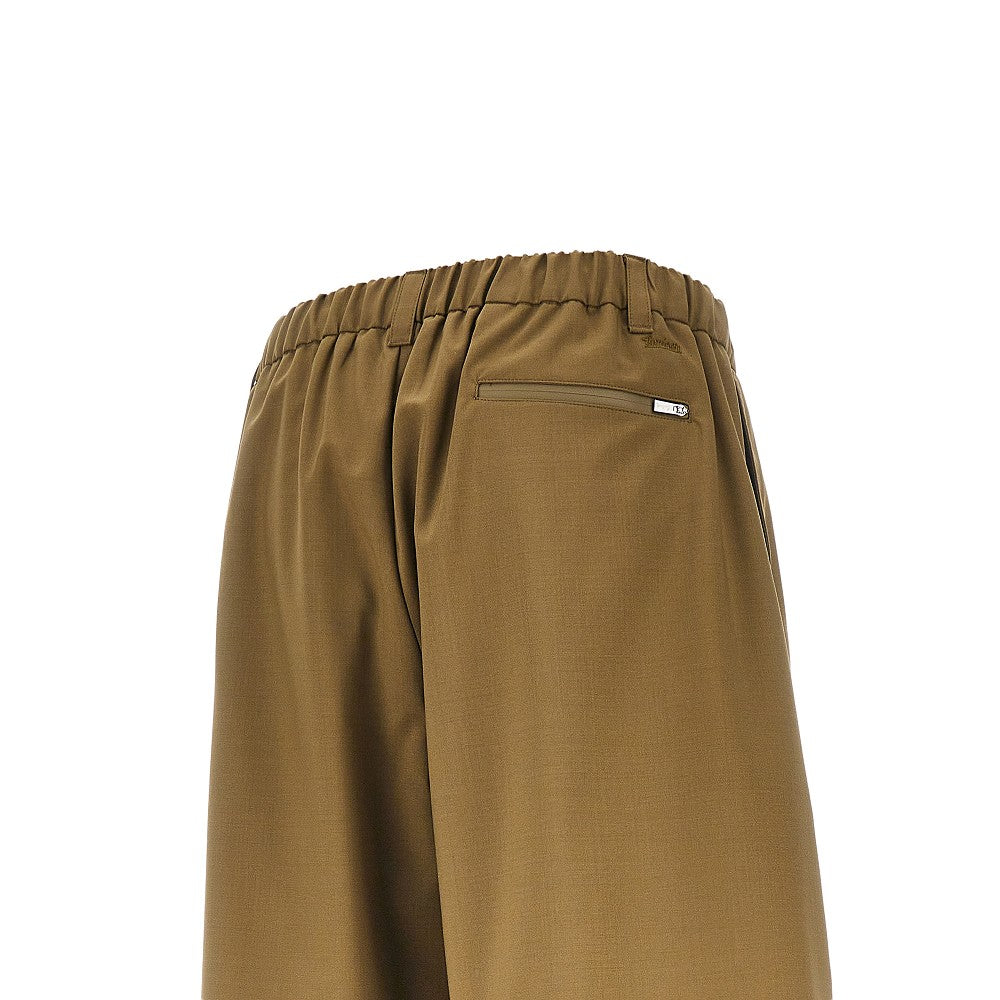 Wool-blend bermuda shorts