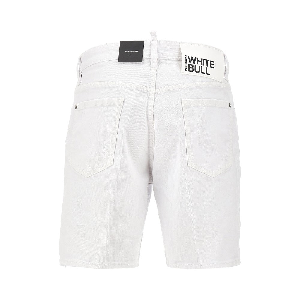 Bermuda in denim White Bull