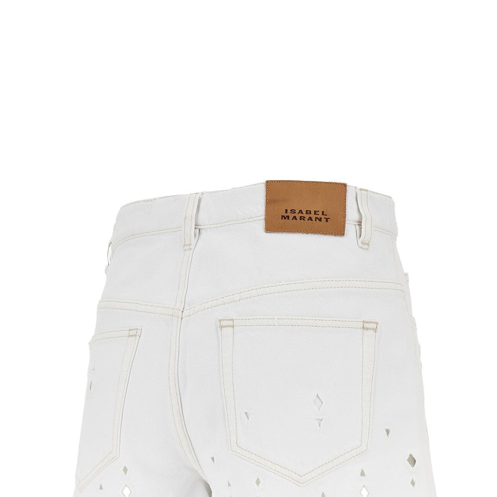 Shorts in denim ricamato 'Aecia'