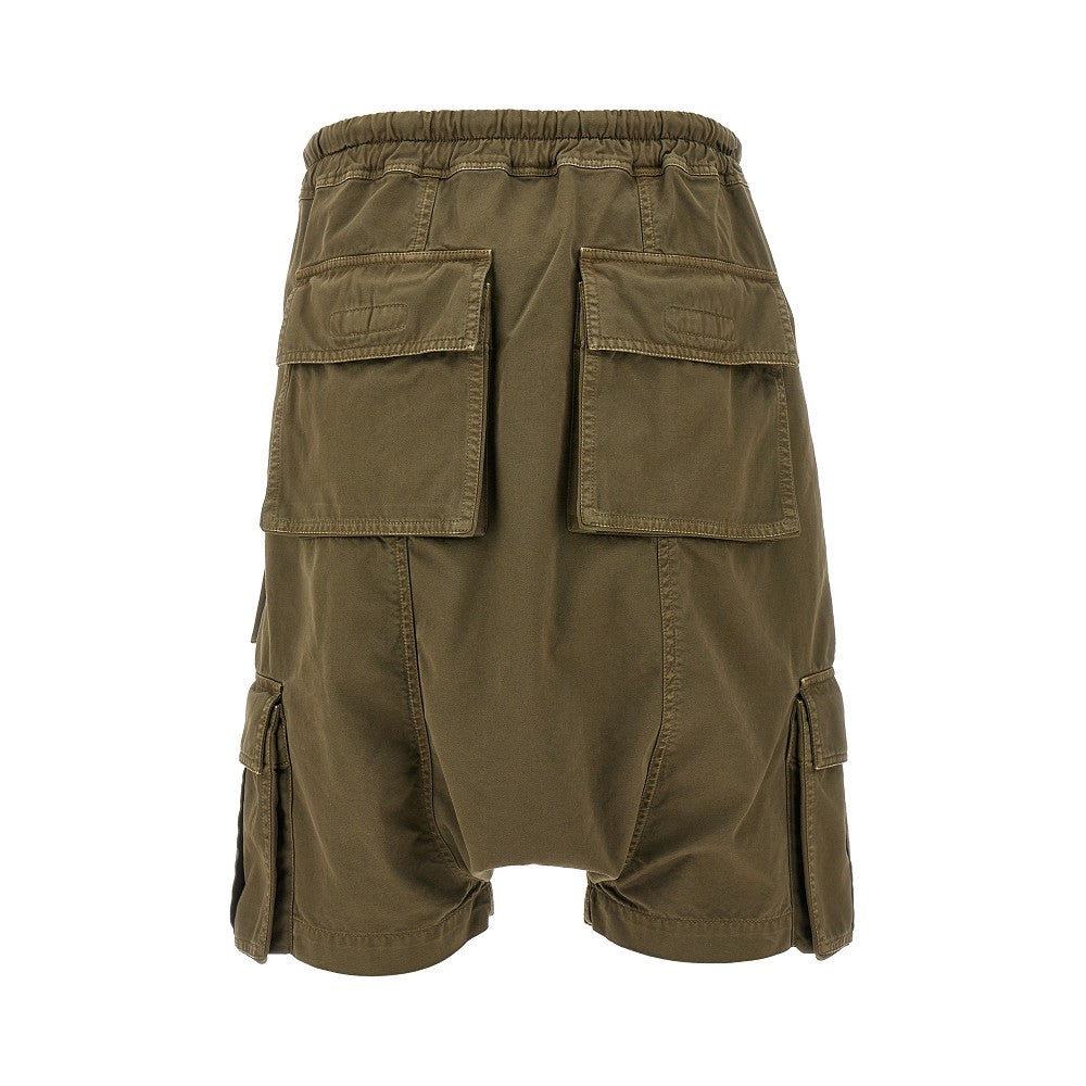 Cargo shorts with dropped crotch