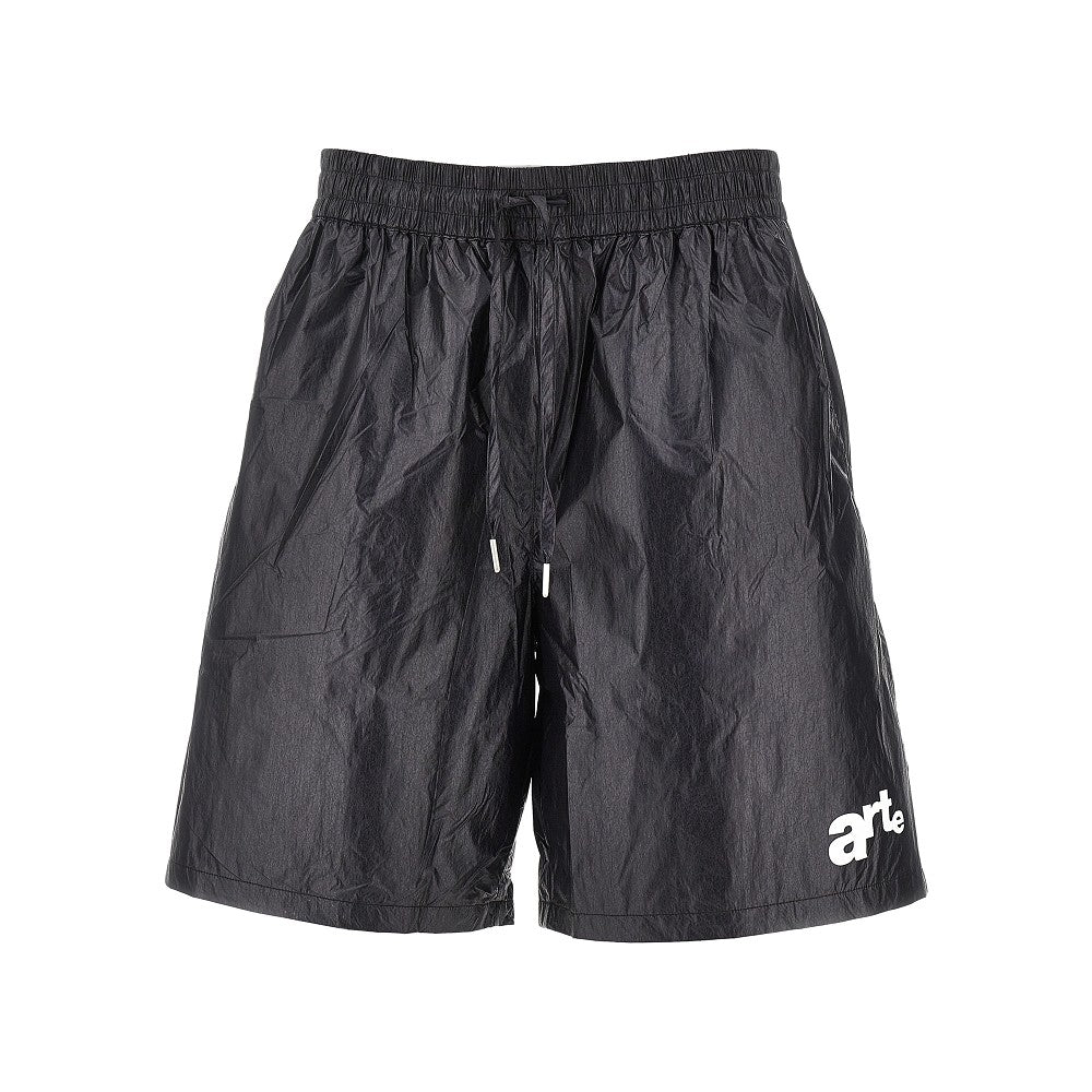 Nylon shorts with logo print