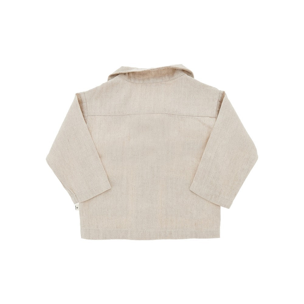 Linen and cotton shirt jacket