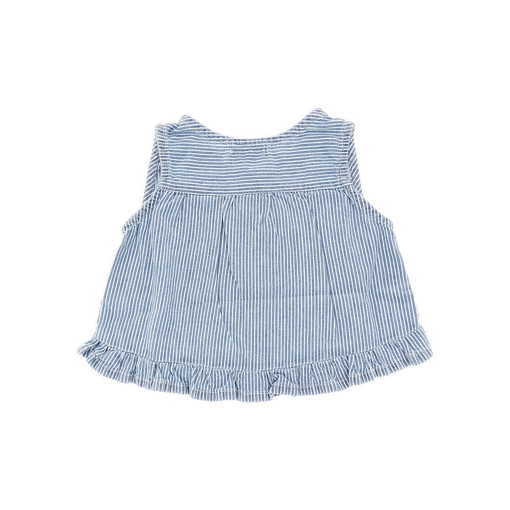 Ruffled denim top