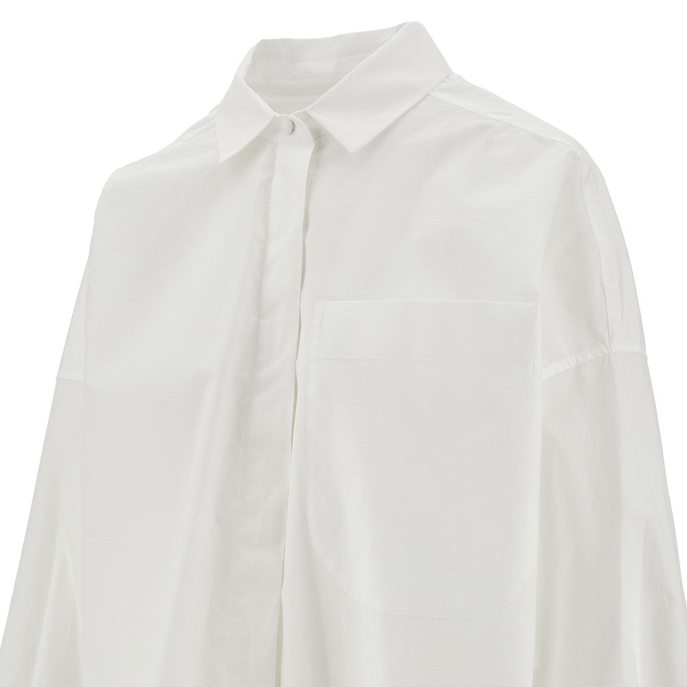 Poplin shirt with a maxi patch pocket