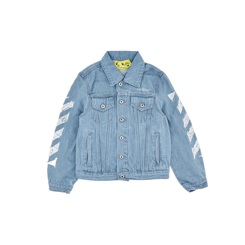 Giacca in denim con stampa 'Diag Sketch'