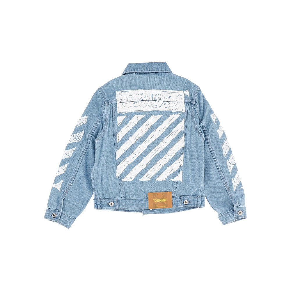 Giacca in denim con stampa 'Diag Sketch'