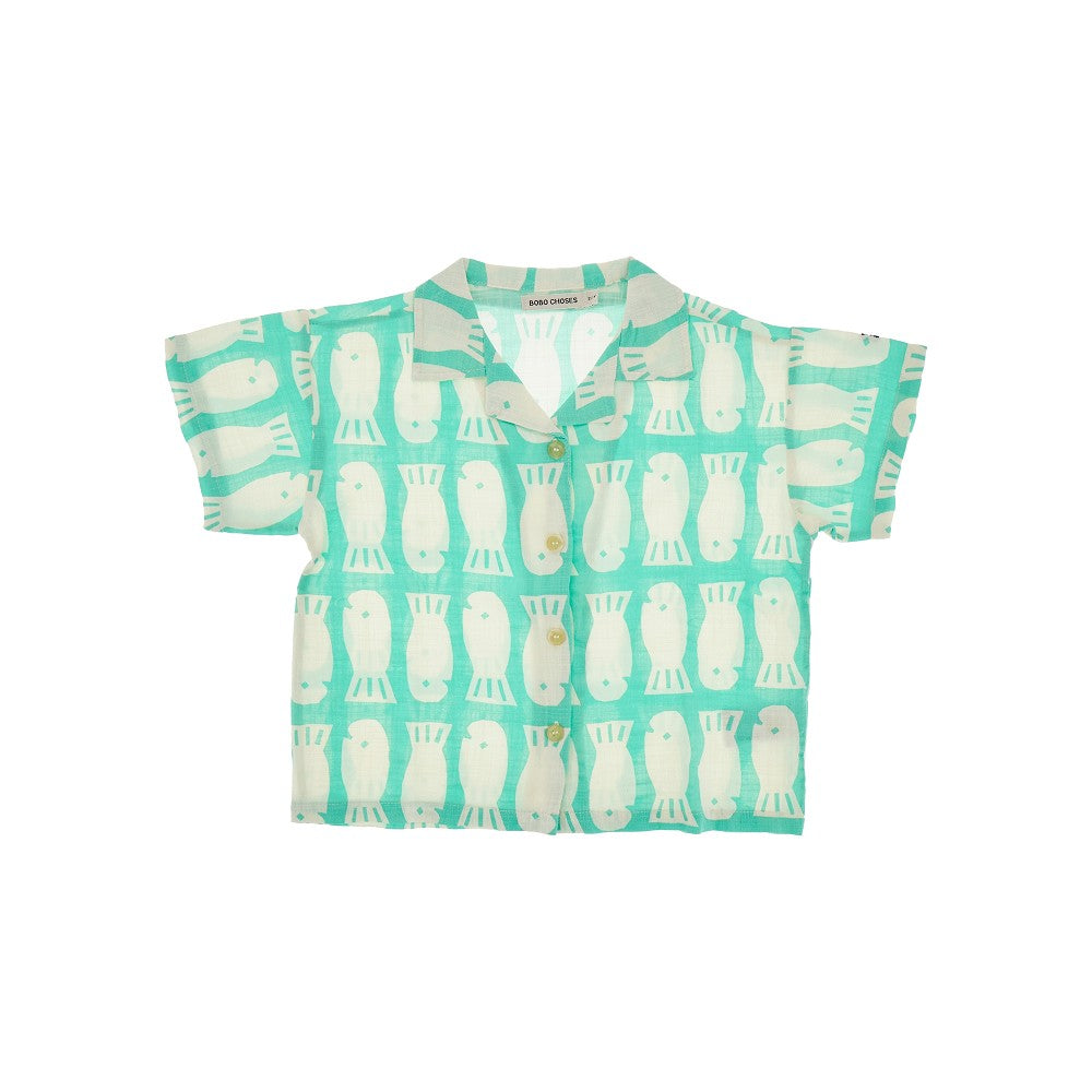 'Lucky Fish' cotton shirt