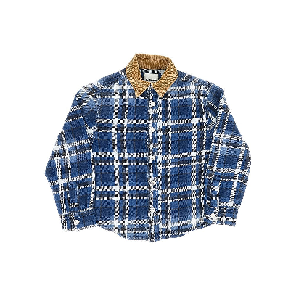 Camicia in cotone con motivo a scacchi