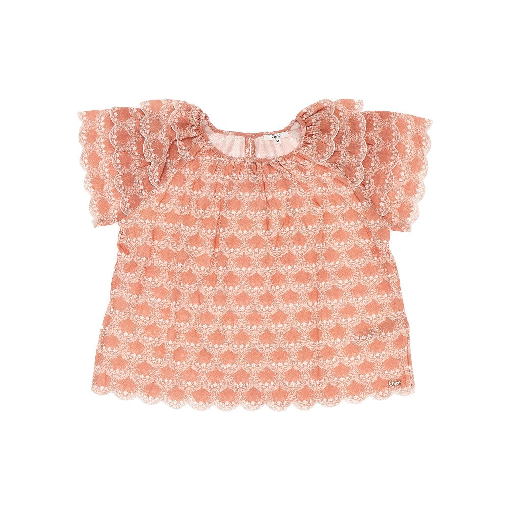 Blusa in cotone stampato