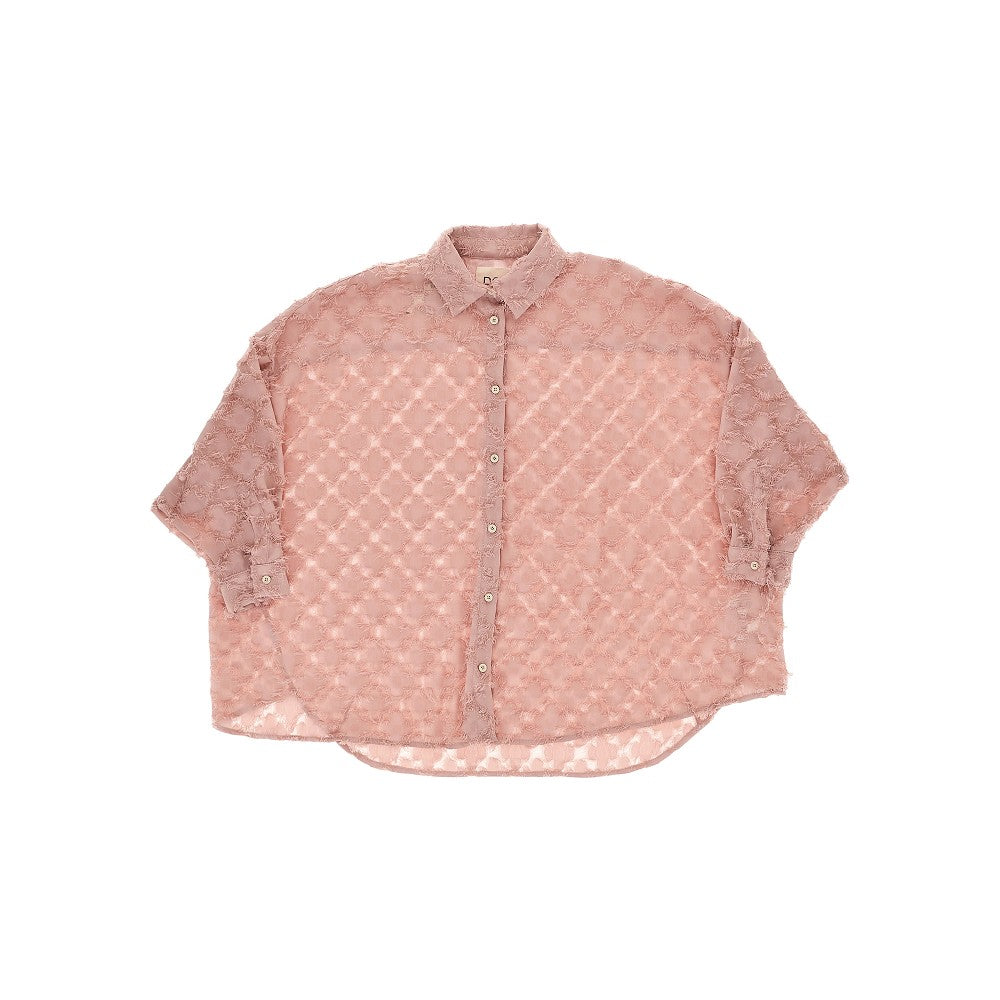 Frayed fabric shirt