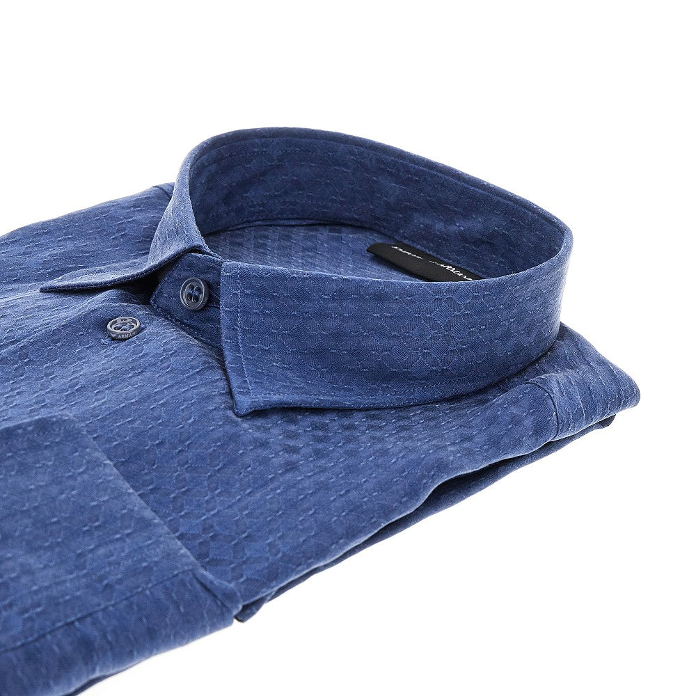 Jacquard cupro-blend shirt