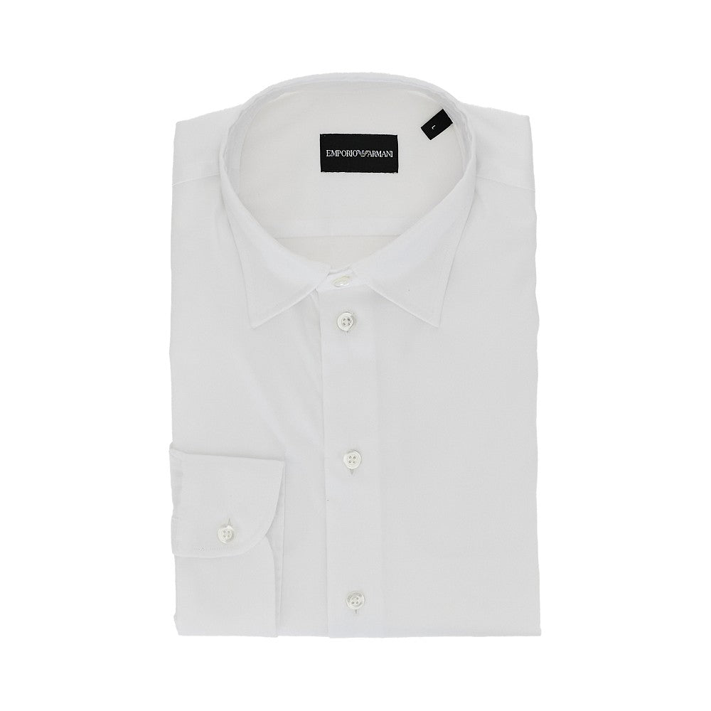 Stretch cotton twill shirt