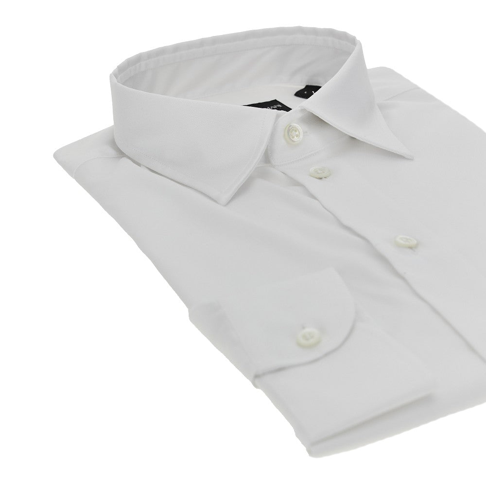 Stretch cotton twill shirt