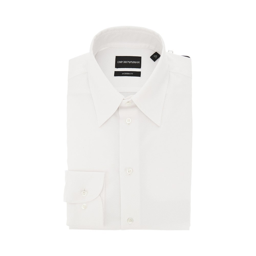 Camicia Modern Fit in cotone armaturato