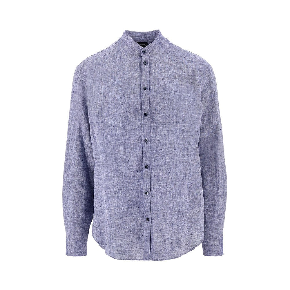 Camicia in lino con collo Guru