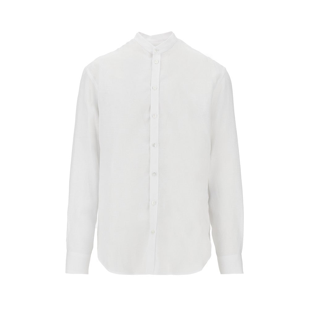 Camicia in lino con collo Guru