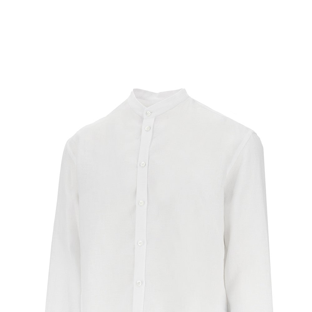 Camicia in lino con collo Guru