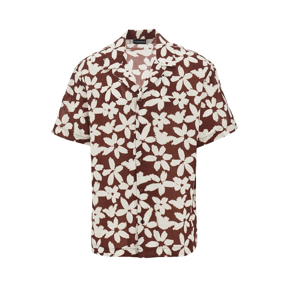 Camicia Swimwear in cotone floreale