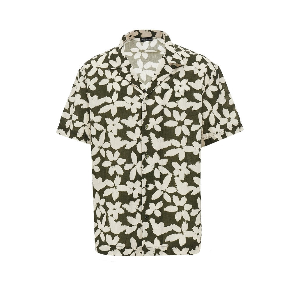 Camicia Swimwear in cotone floreale