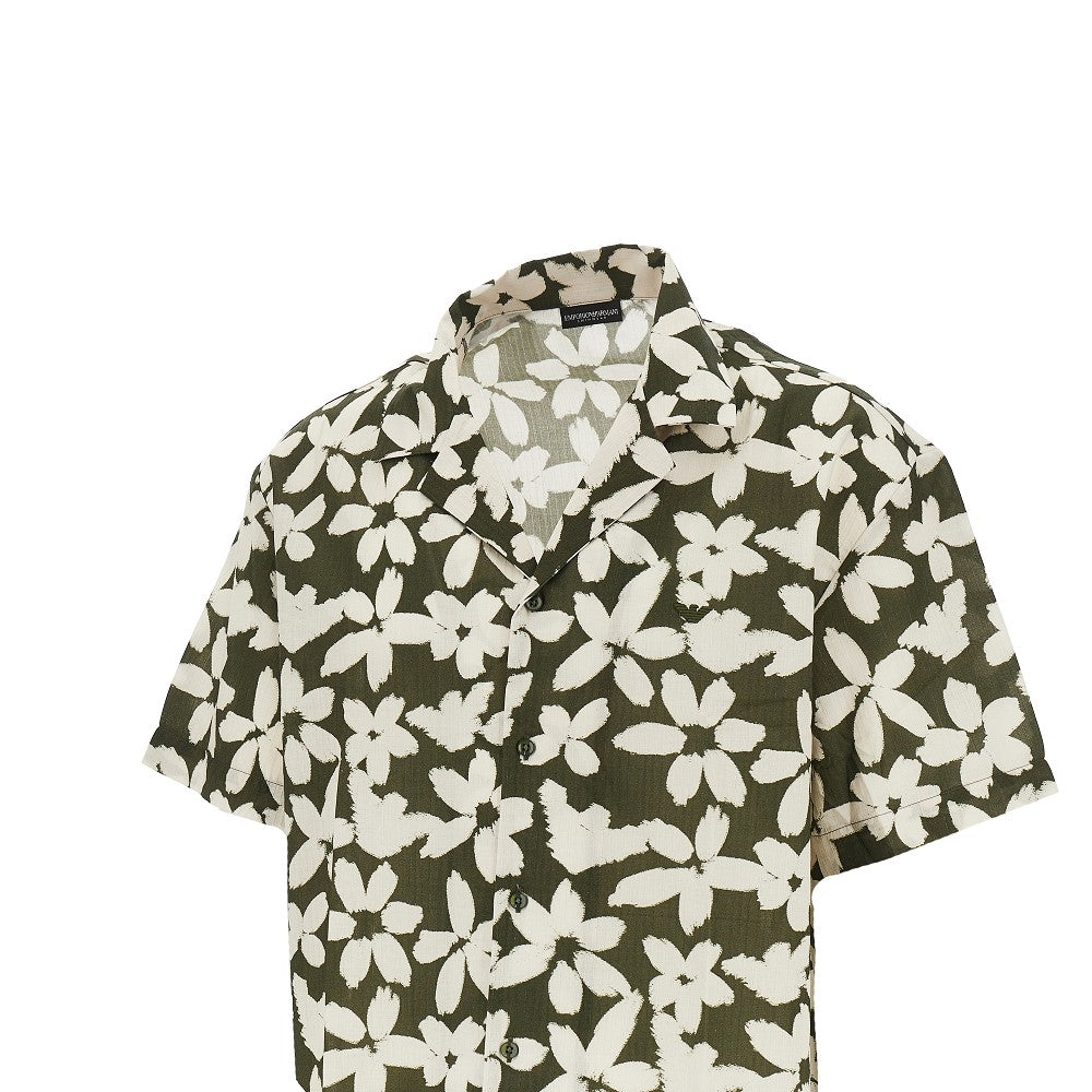 Camicia Swimwear in cotone floreale