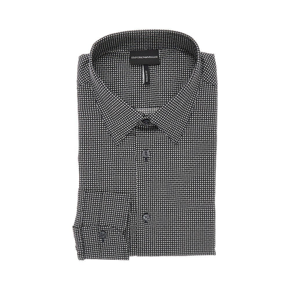 Printed stretch cotton shirt