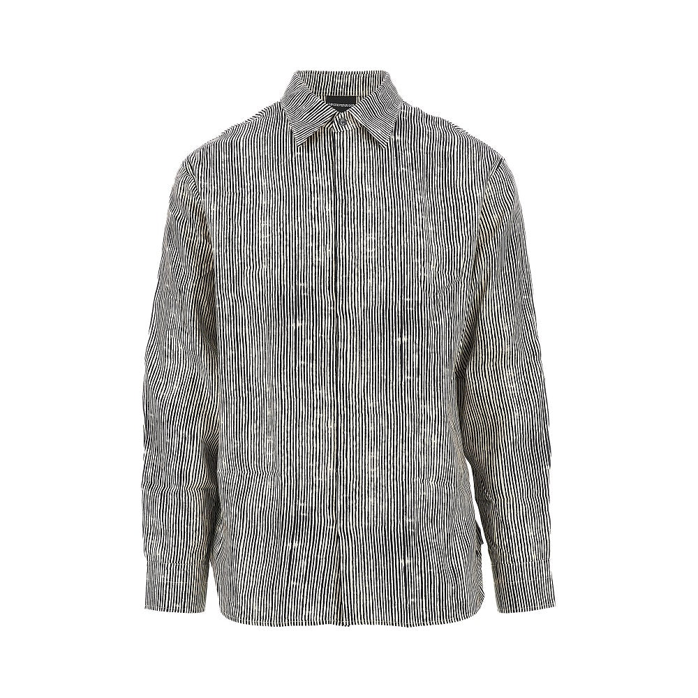 Camicia Comfort Fit in misto lyocell stampata