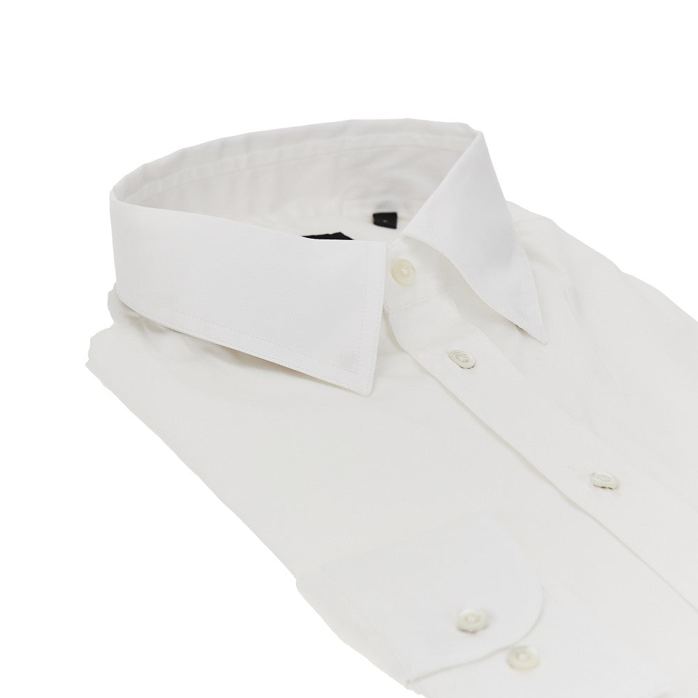 Cotton-blend technical poplin shirt