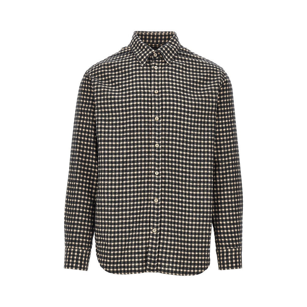 Flannel shirt with check motif