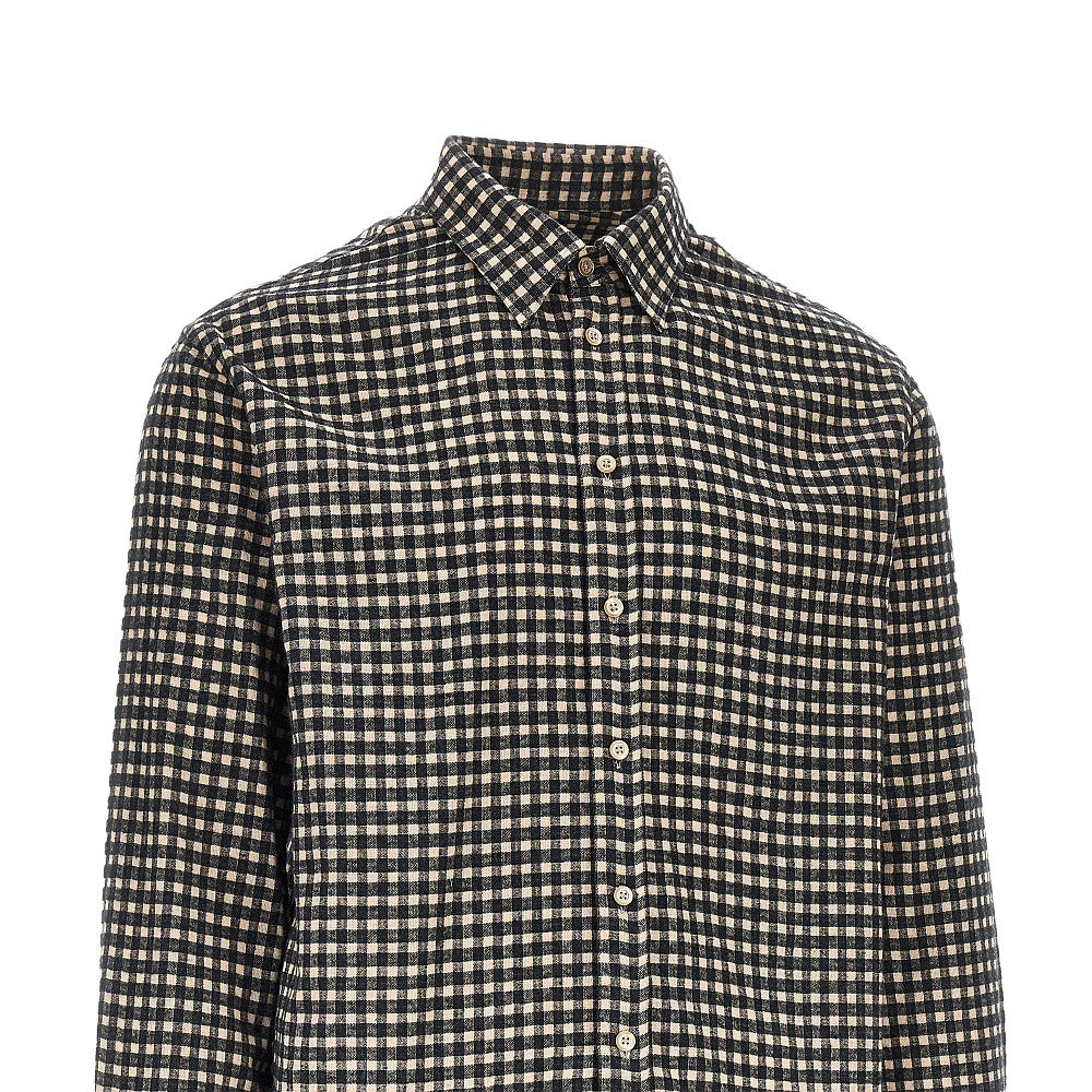 Flannel shirt with check motif