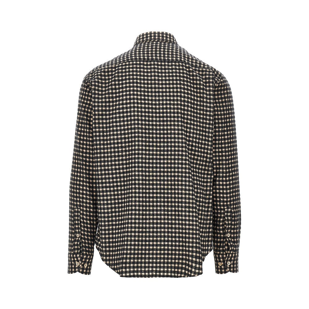 Flannel shirt with check motif