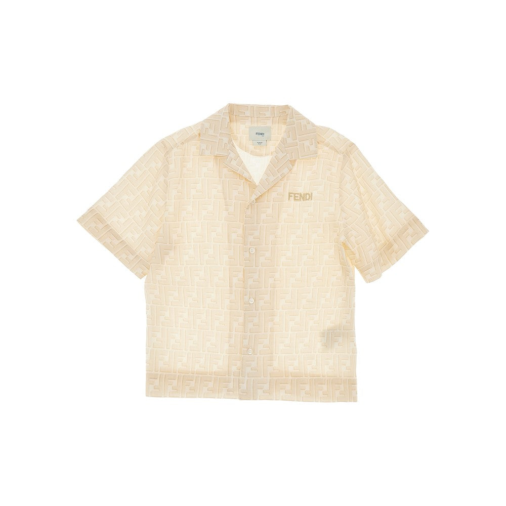 FF print linen shirt