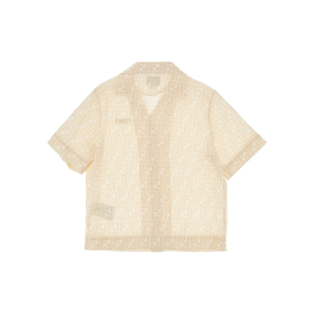 FF print linen shirt