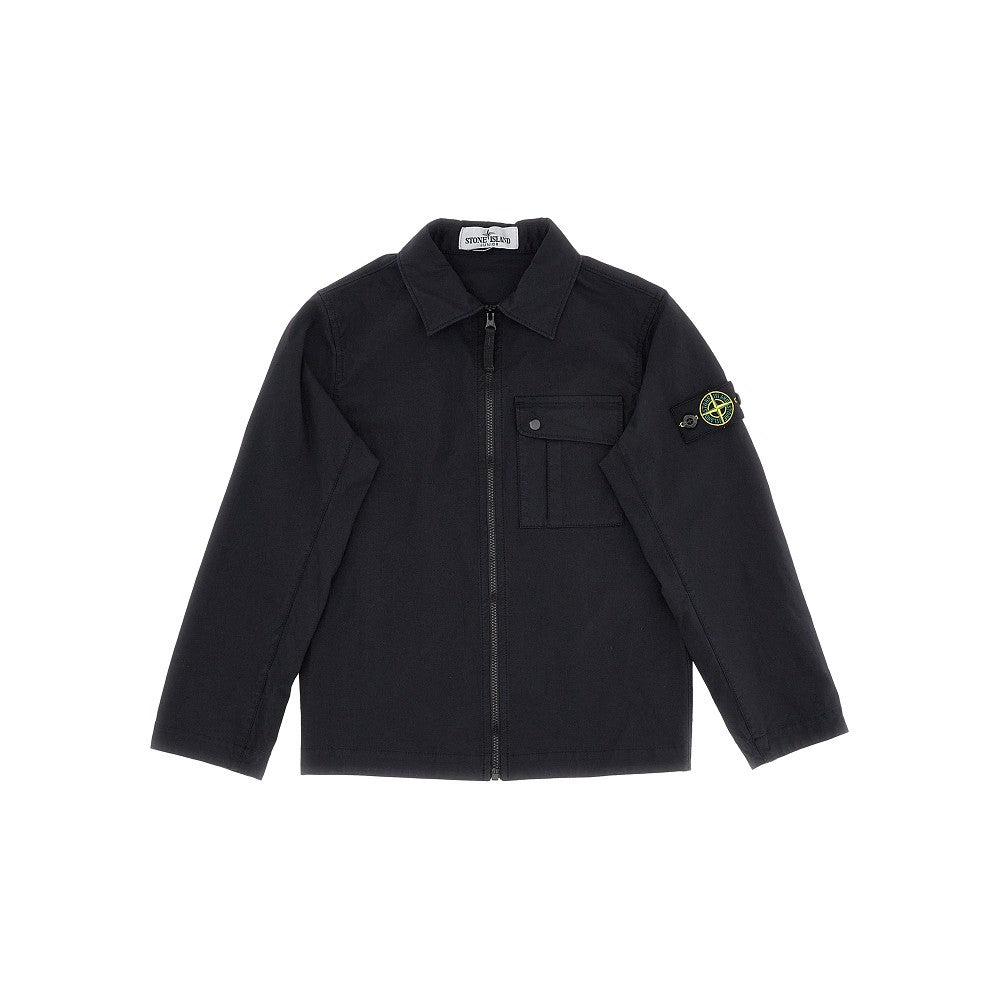Overshirt in cotone con zip
