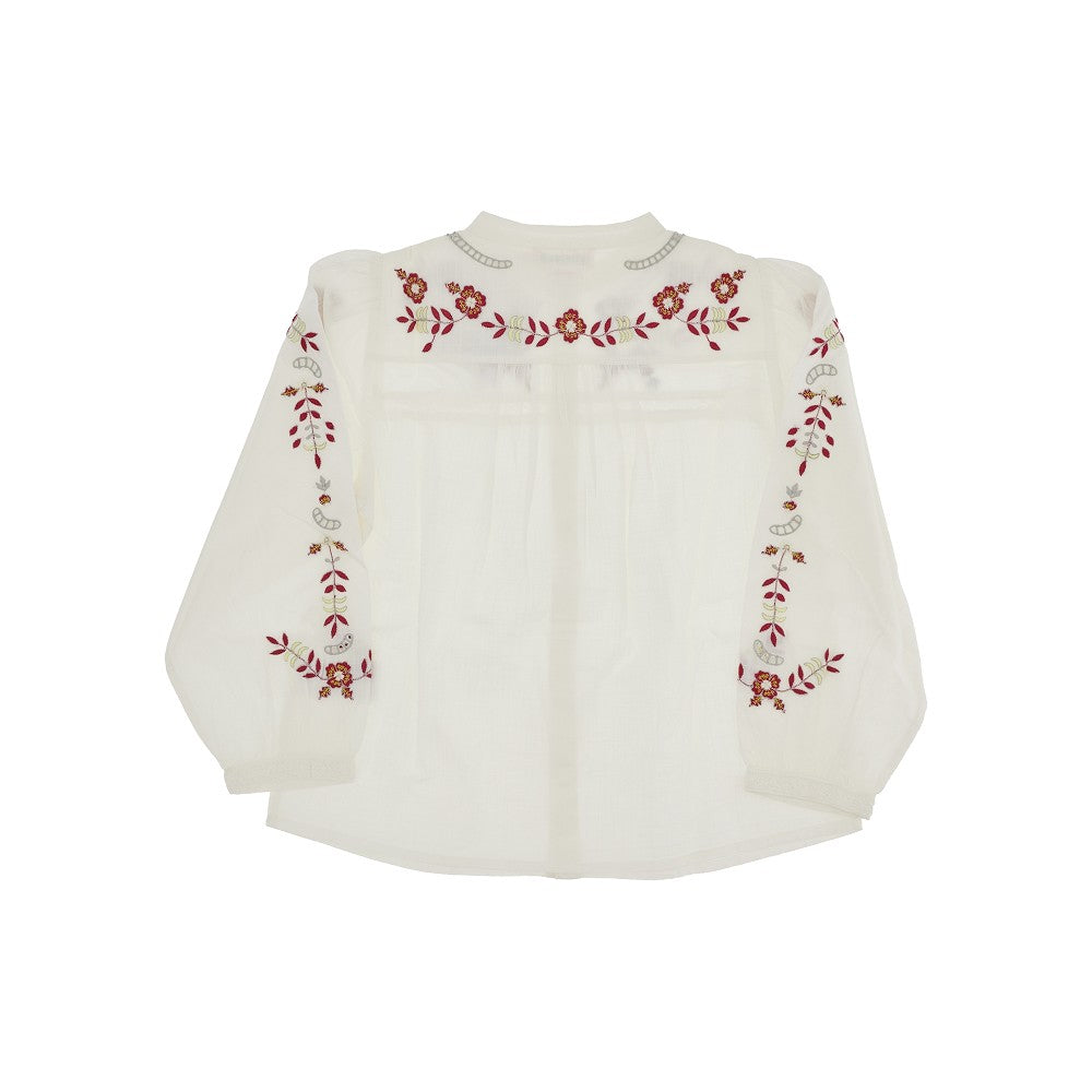 &#39;Fifi&#39; embroidered cotton shirt