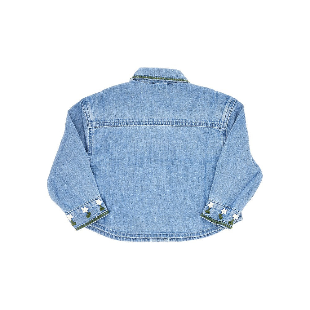 Camicia in denim ricamata