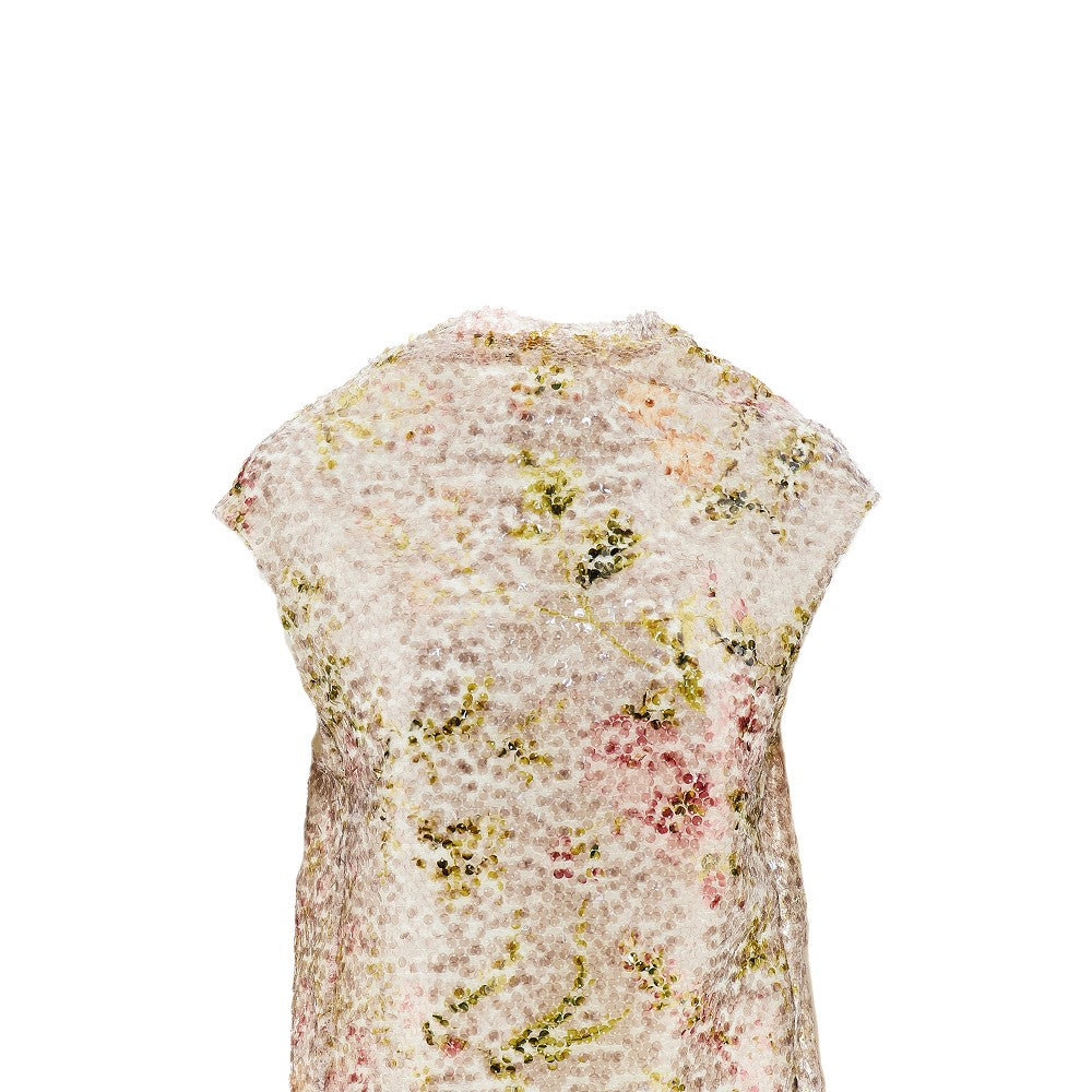 Top con paillettes floreale