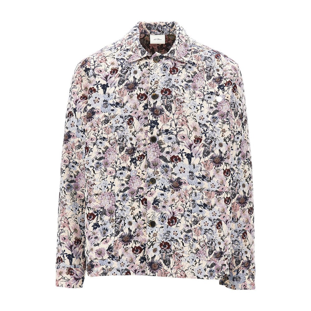 Overshirt in misto cotone jacquard 'Hugh'