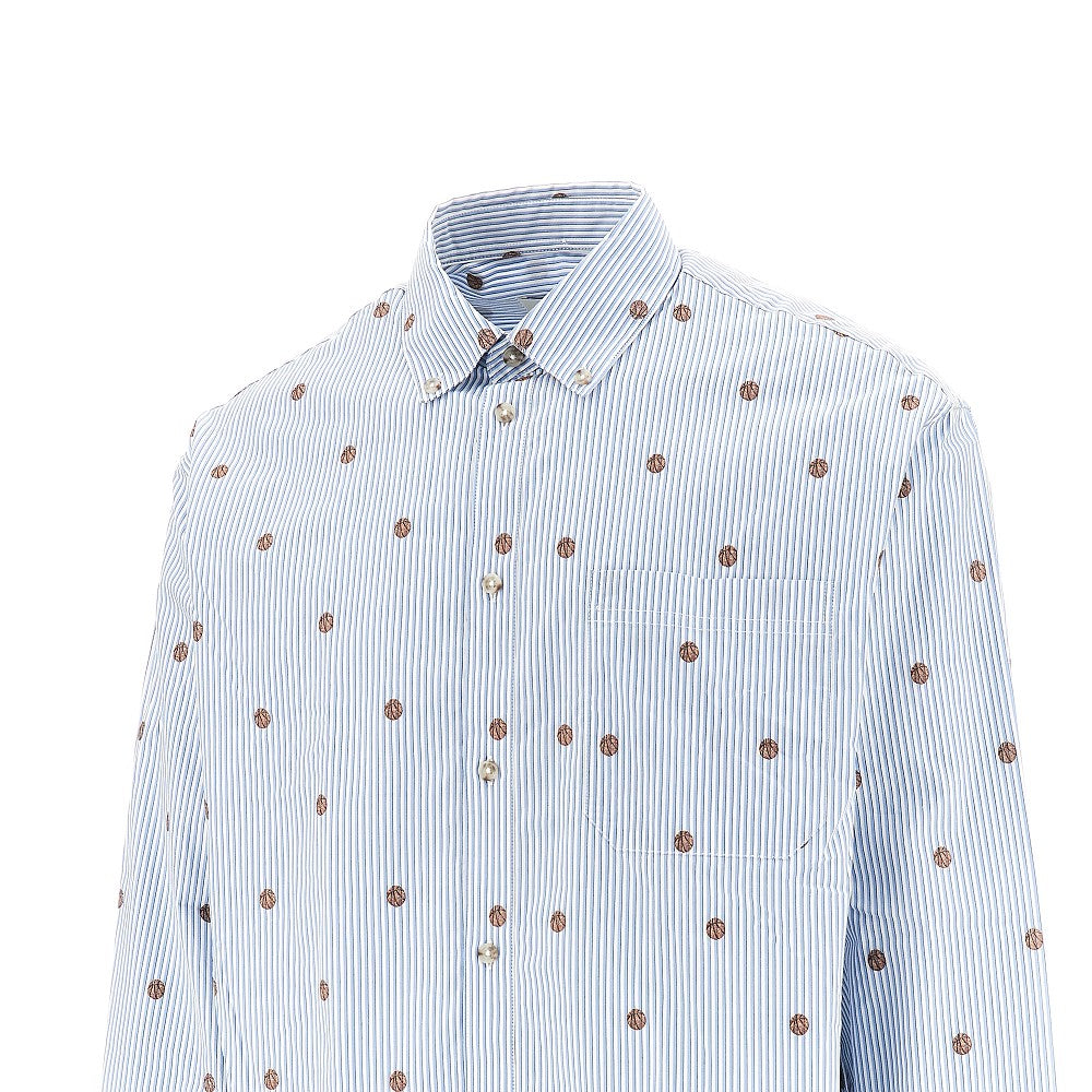 'Kolton' basket motif shirt