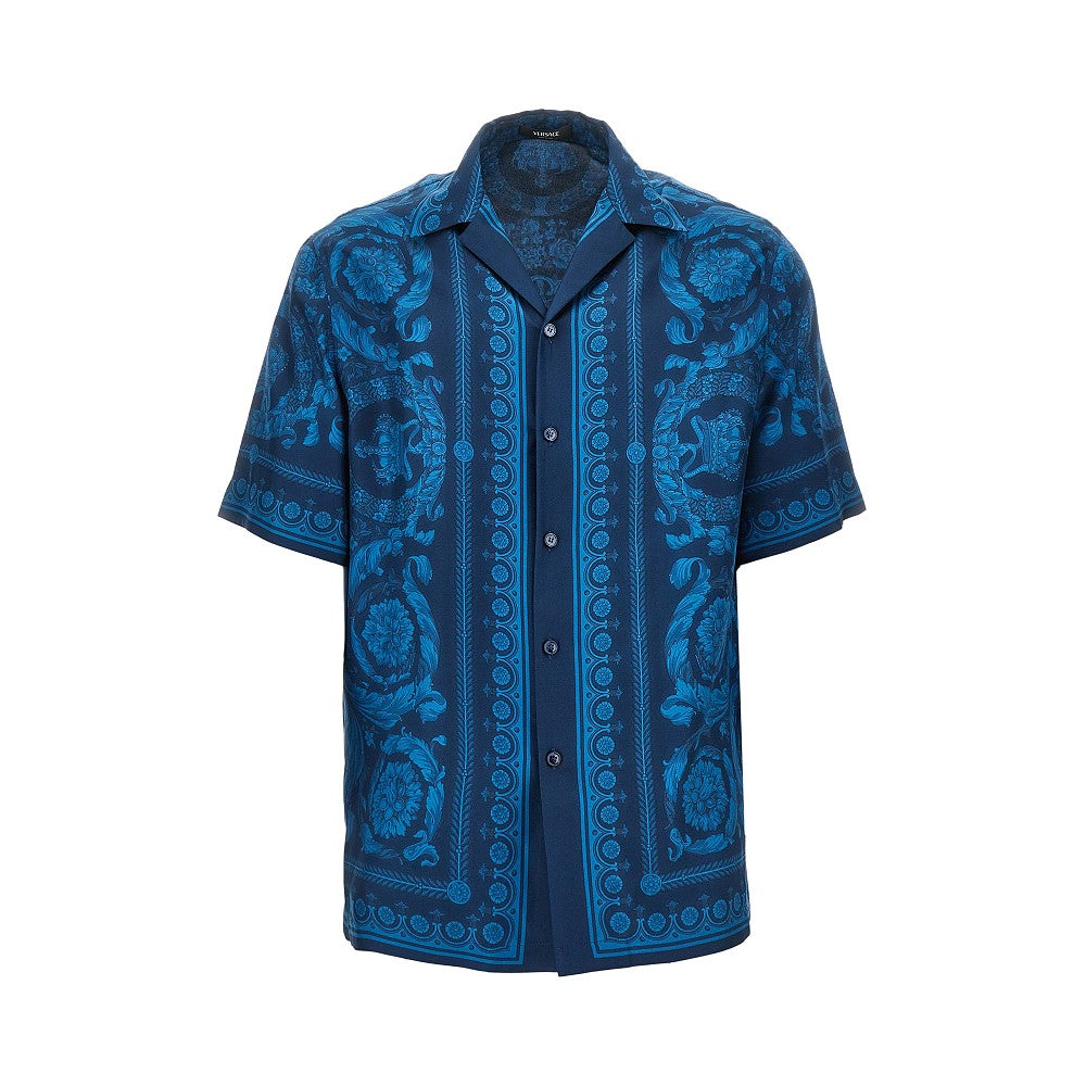 Barocco print silk shirt