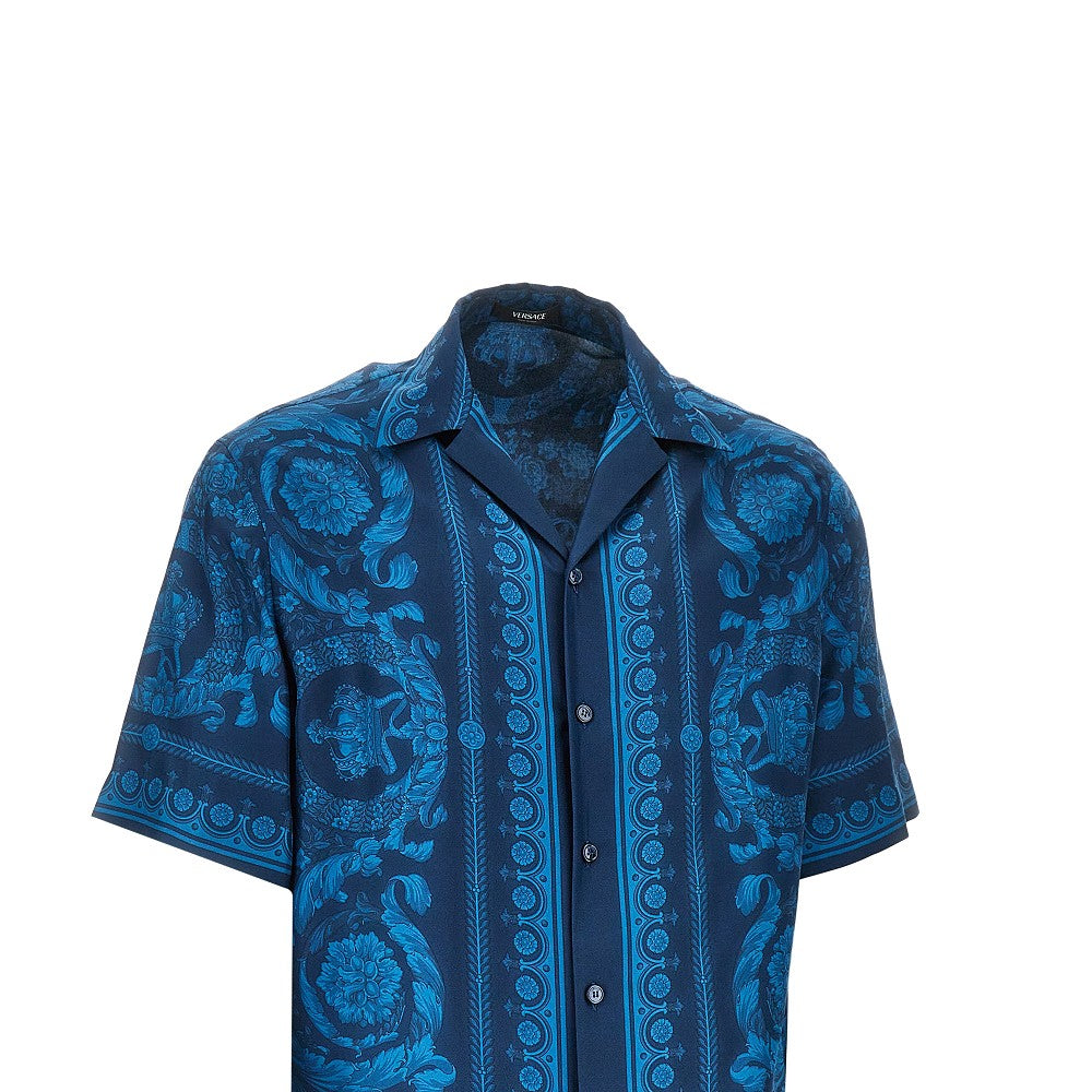 Barocco print silk shirt