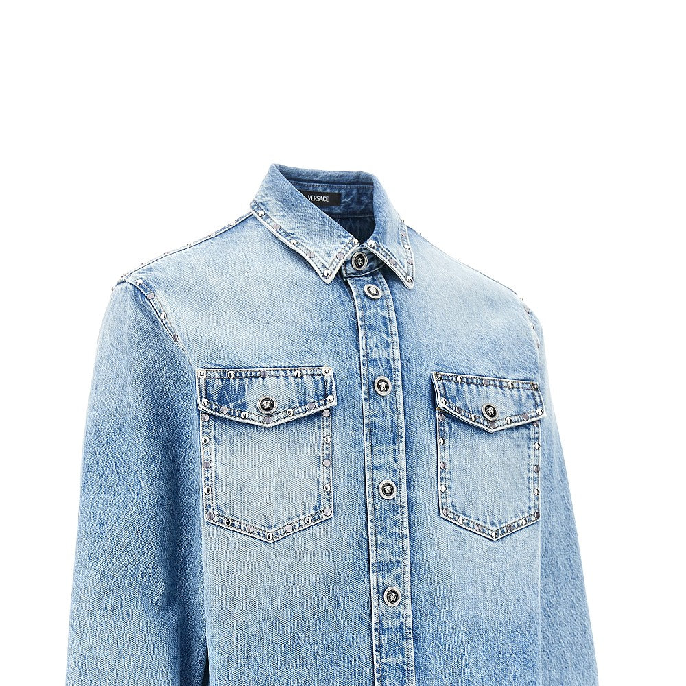 Studded denim shirt