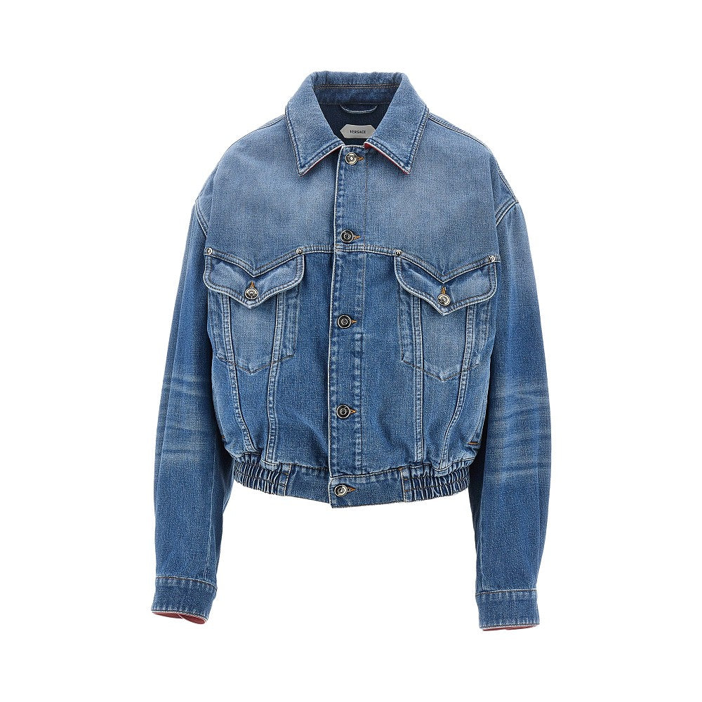 Blouson in denim con dettaglio Medusa