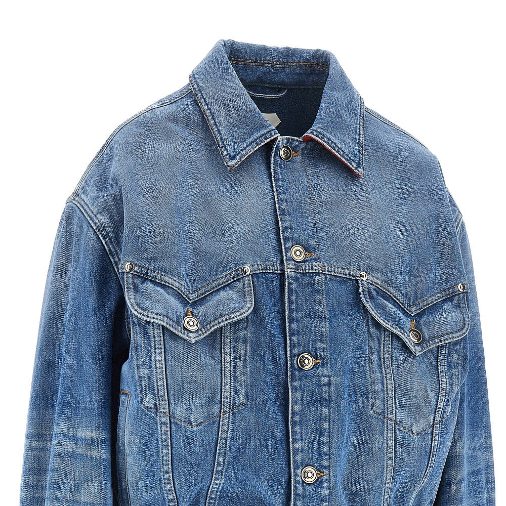 Blouson in denim con dettaglio Medusa
