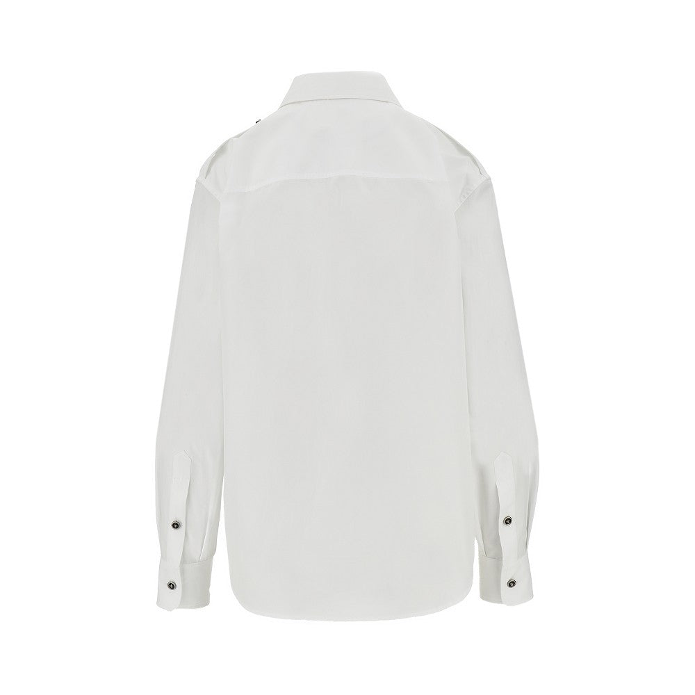 Camicia in popeline con bottoni Medusa