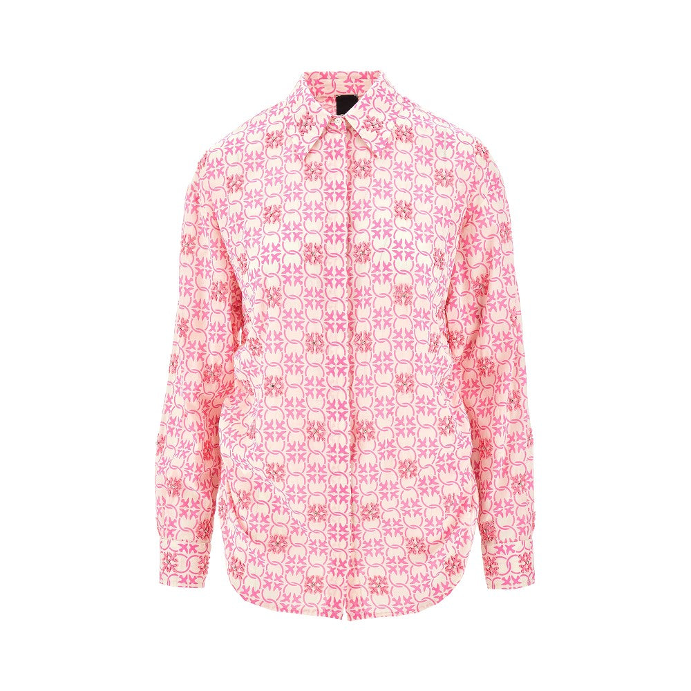 Camicia in mussola stampa monogram