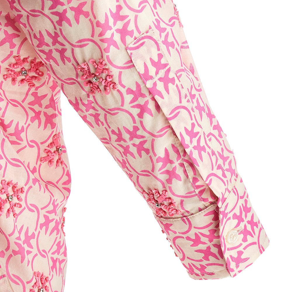 Camicia in mussola stampa monogram