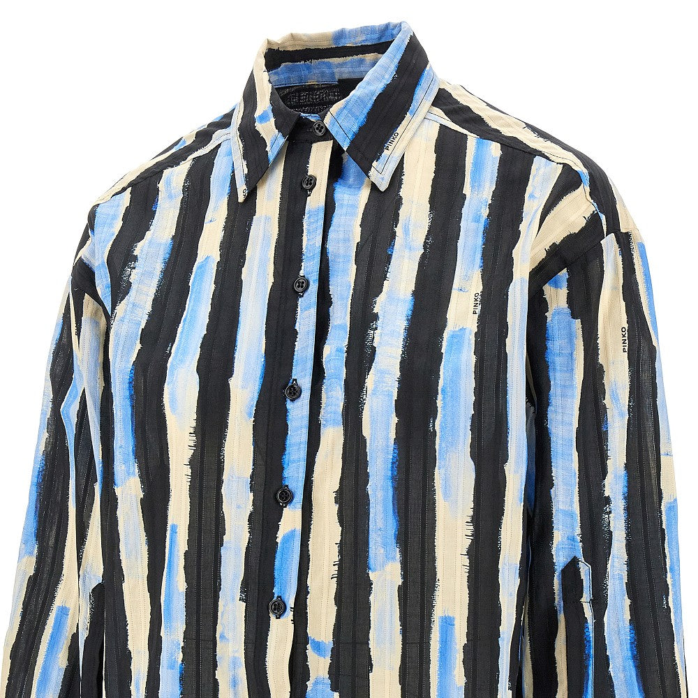 Painting striped print shirt