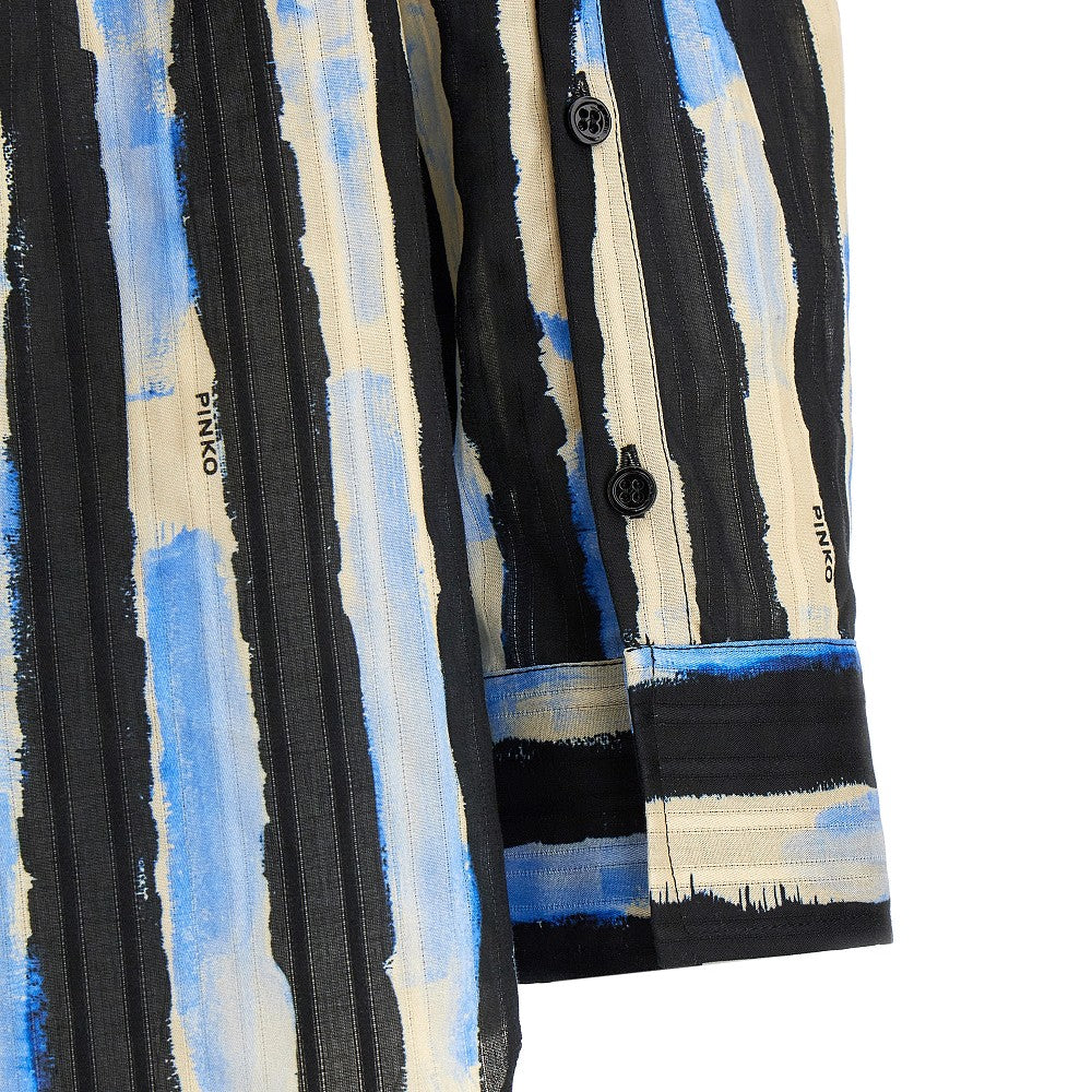 Painting striped print shirt