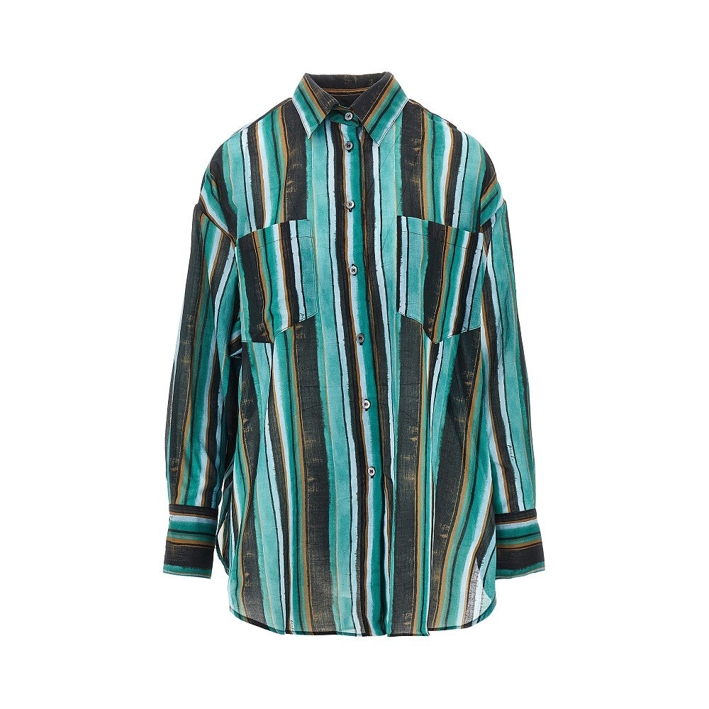 Camicia in mussola con stampa a righe